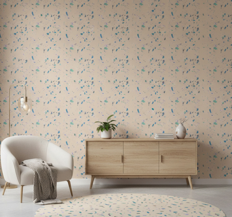 Papier peint chambre pierre terrazzo coloré - TenStickers