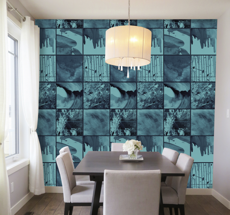 Papier peint moderne design mur de pluie - TenStickers