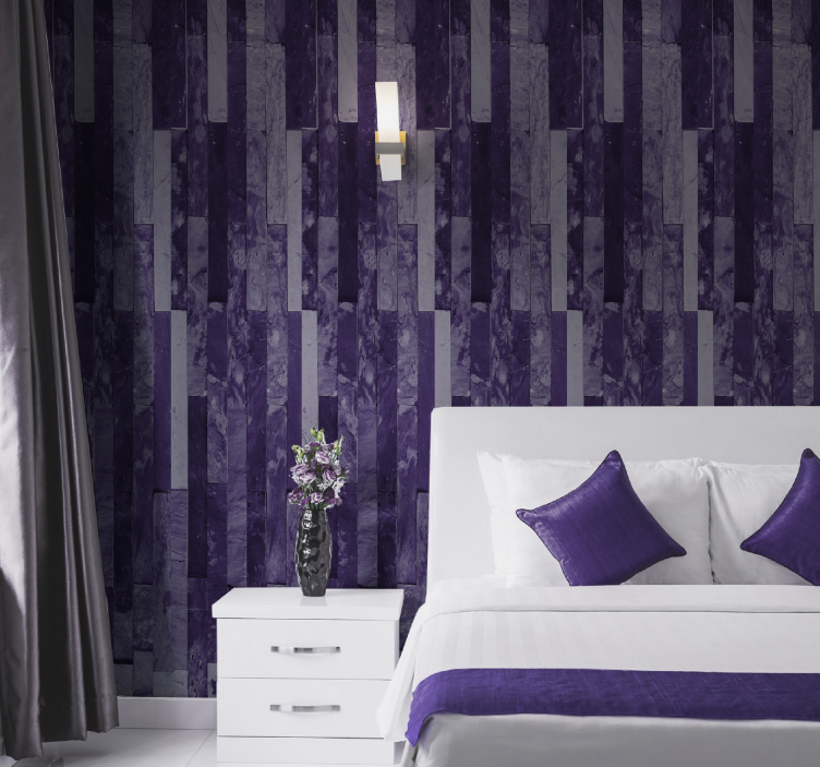 Papier peint imitation brique violette - TenStickers
