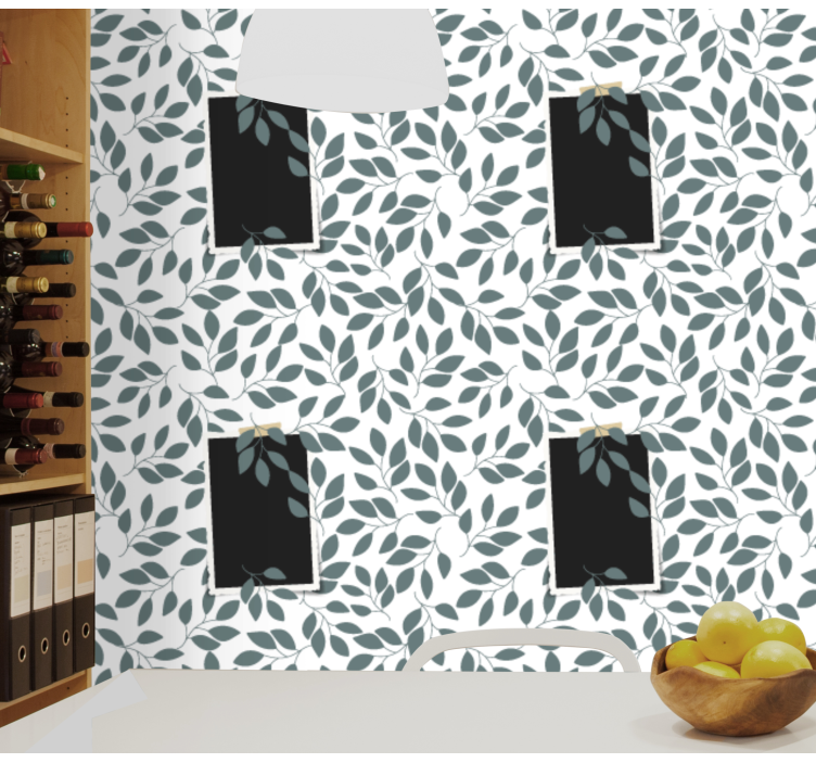 Papier peint feuilles botanique feuillu - TenStickers