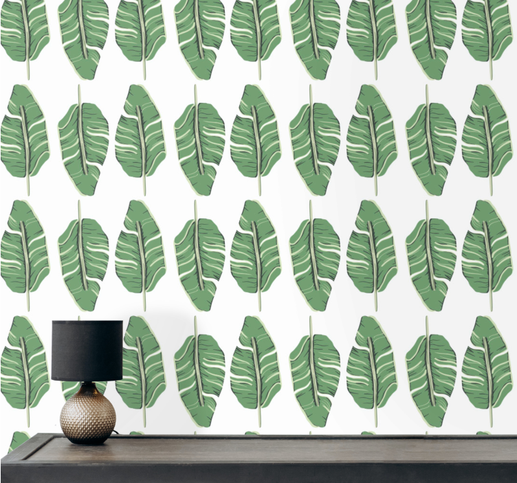 Papier peint feuilles élégance verte et feuillue - TenStickers
