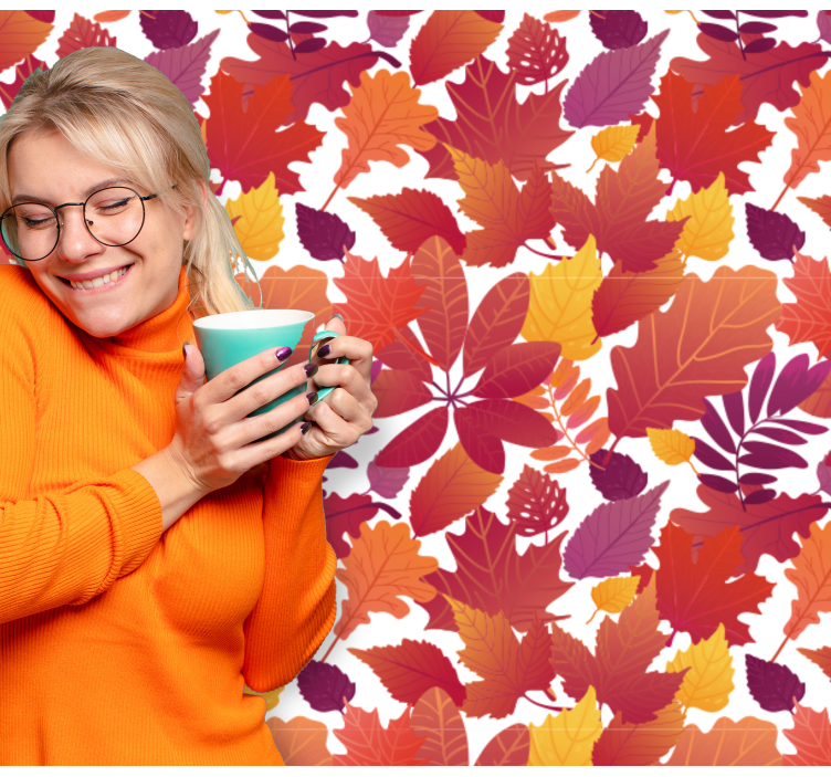 Papier peint feuilles feuillage d'automne - TenStickers