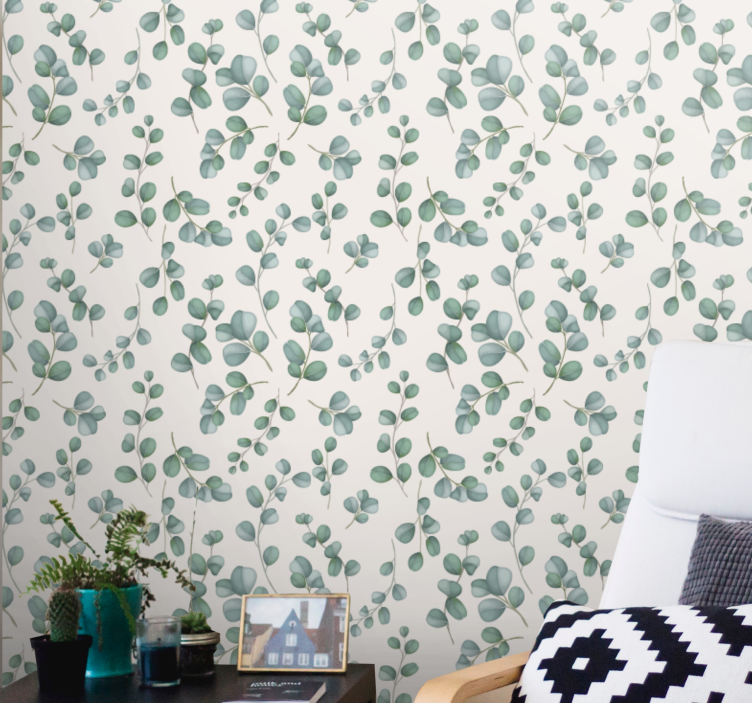 Papier peint feuilles feuillage d'eucalyptus - TenStickers