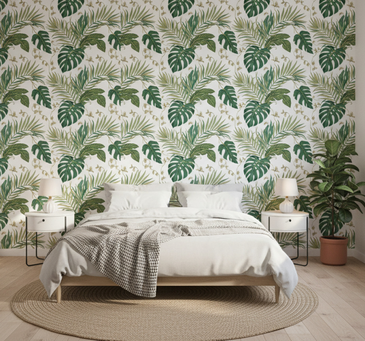 Papier peint feuilles jungle de luxe - TenStickers