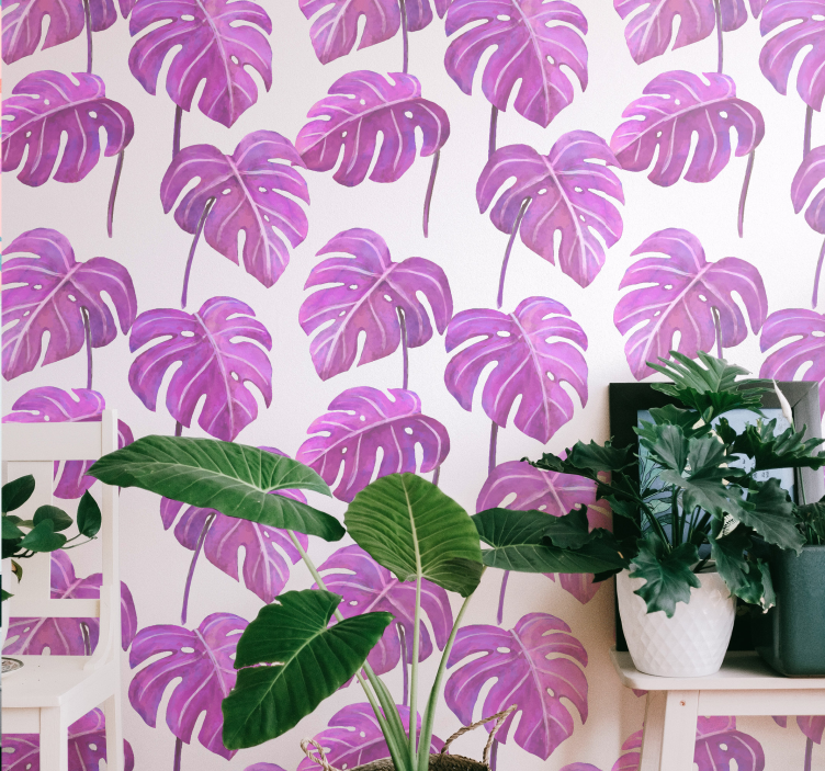 Papier peint feuilles monstera délicieux - TenStickers