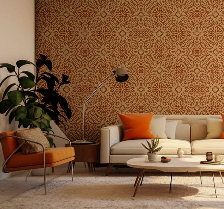 Papier peint mandalas style vintage - TenStickers