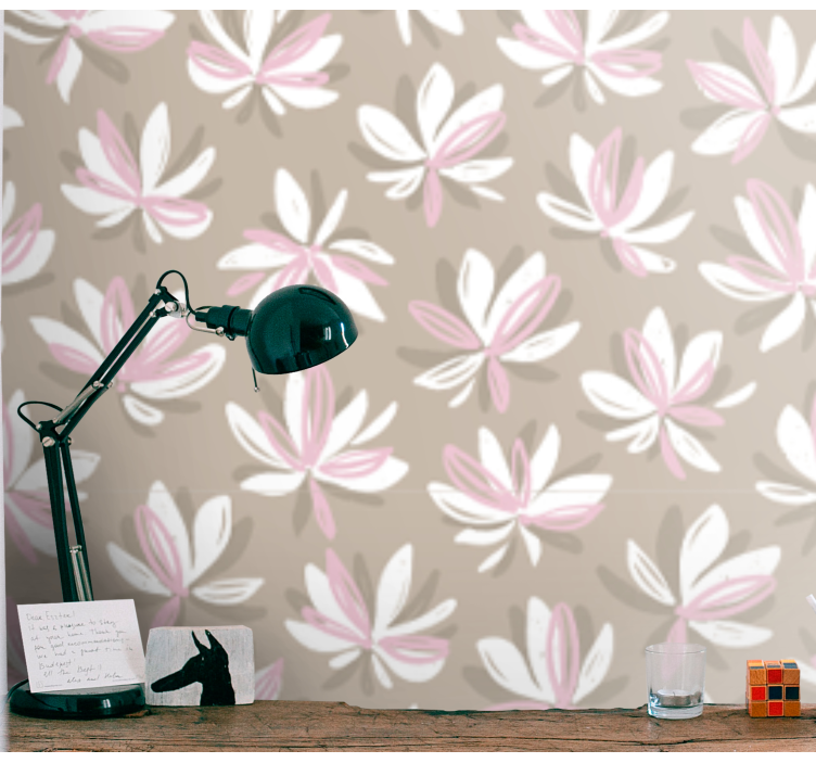 Papier peint fleurs affichage de motifs floraux - TenStickers