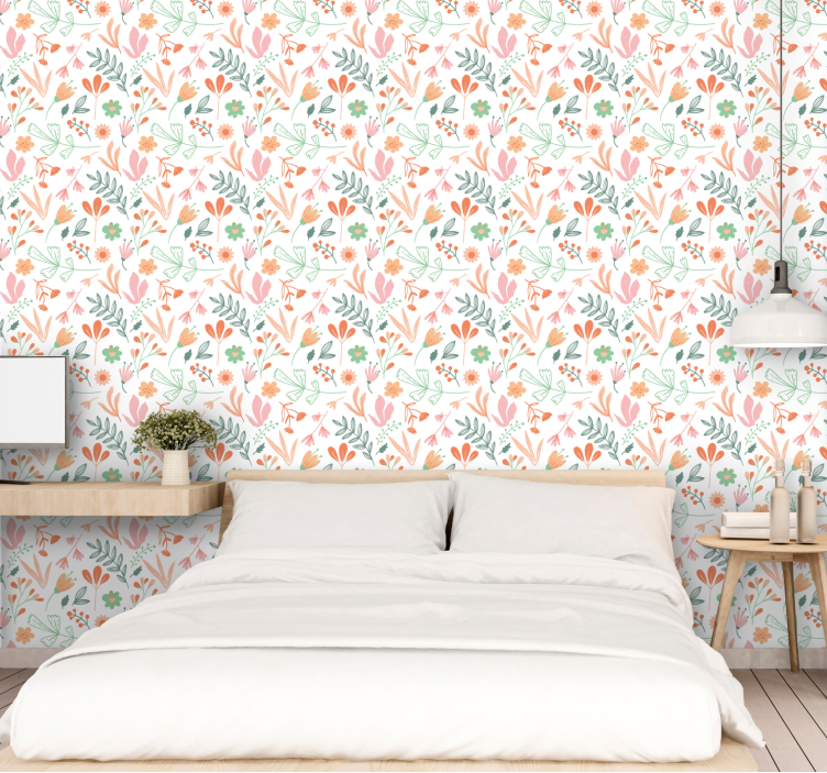 Papier peint fleurs de prairie - TenStickers