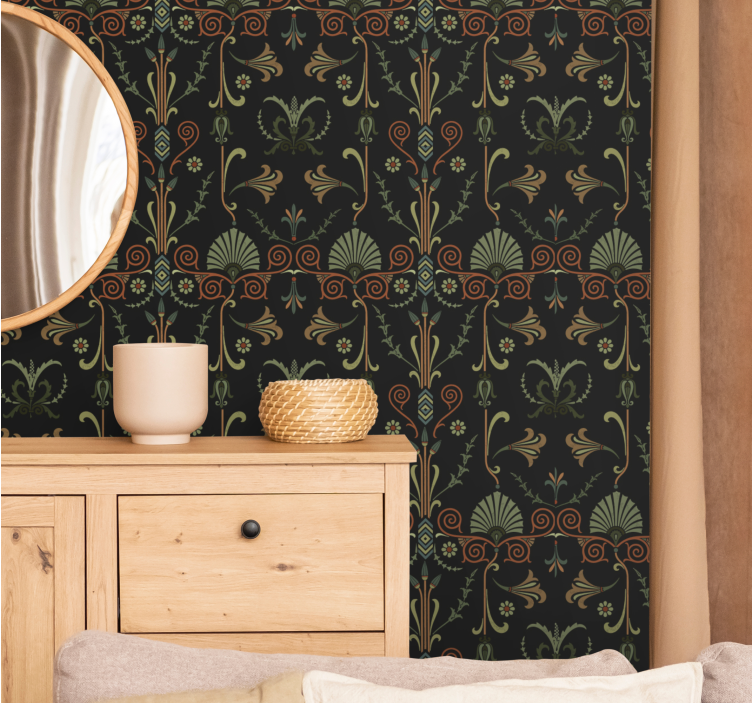 Papier peint fleurs motif botanique élégant - TenStickers