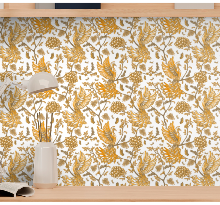 Papier peint fleurs motif botanique floral - TenStickers