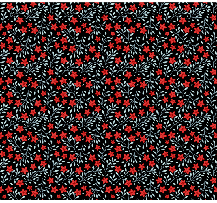 Papier peint fleurs tapisserie florale - TenStickers