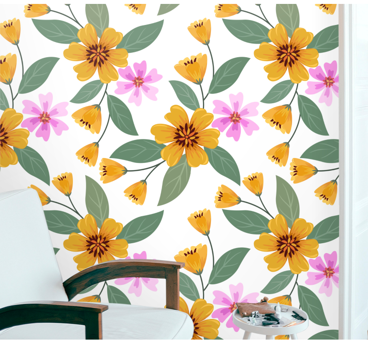 Papier peint floral abondance florale - TenStickers