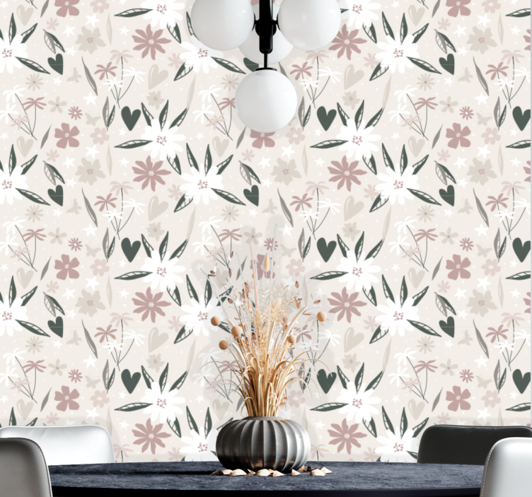 Papier peint floral botanique florale - TenStickers