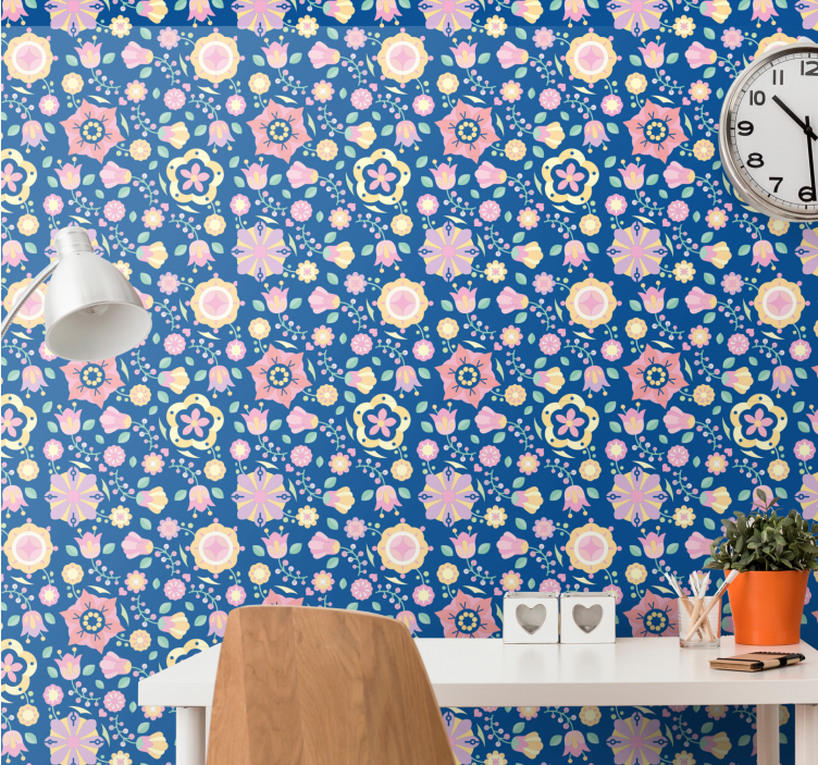 Papier peint floral composition de fleurs en éclosion - TenStickers