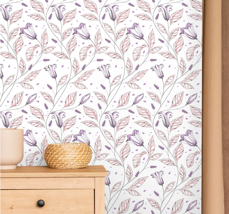Papier peint floral conception d'harmonie florale - TenStickers