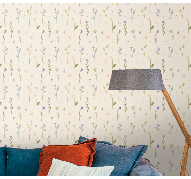 Papier peint floral élégance des fleurs sauvages - TenStickers