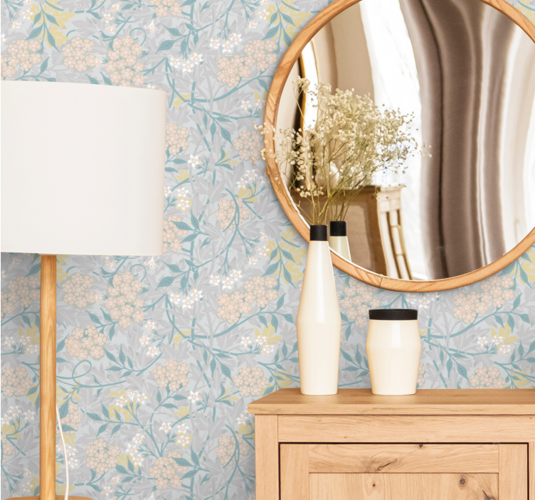 Papier peint floral élégance florale de l'hortensia - TenStickers