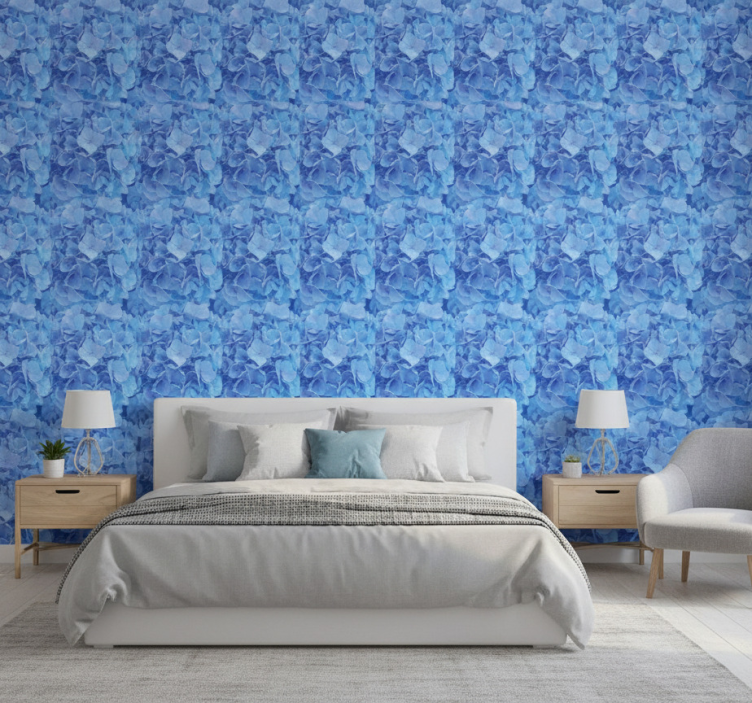 Papier peint floral fleur d'hortensia - TenStickers