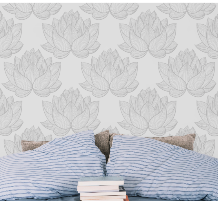 Papier peint floral fleurs de lotus - TenStickers