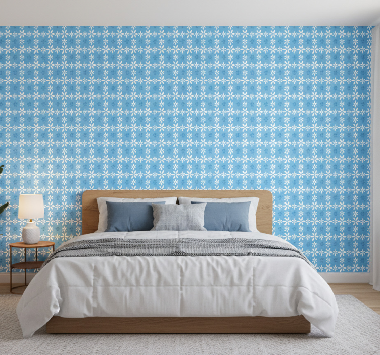 Papier peint floral fleurs de marguerite blanches - TenStickers