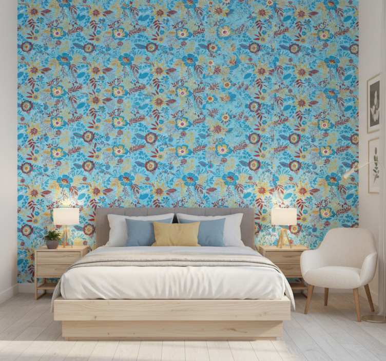 Papier peint floral fleurs de printemps - TenStickers