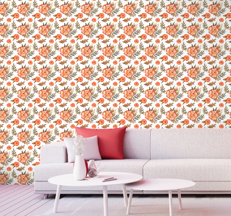 Papier peint floral motif de composition florale - TenStickers