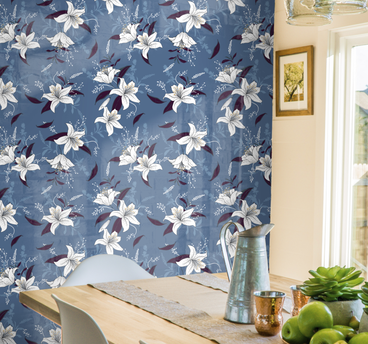 Papier peint floral motifs floraux élégants - TenStickers