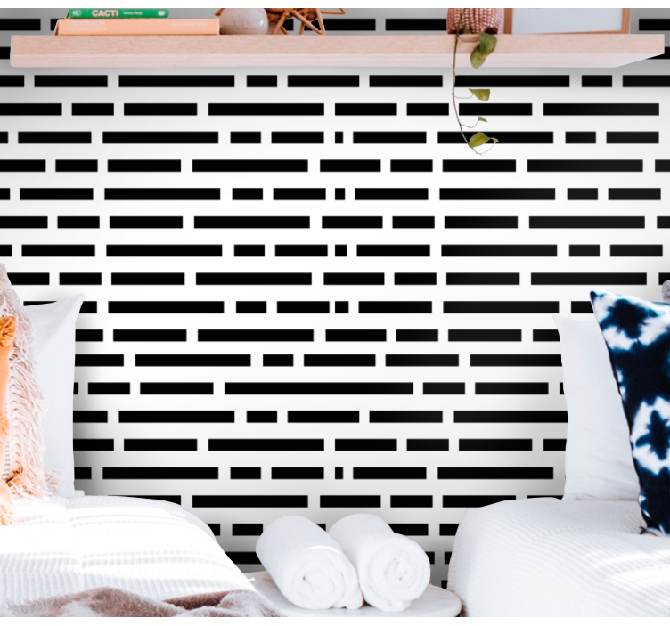 Papier peint ligne horizontale treillis horizontal - TenStickers