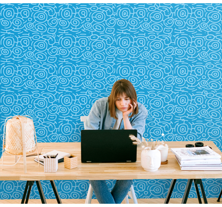 Papier peint géometrique motif géométrique en spirale - TenStickers