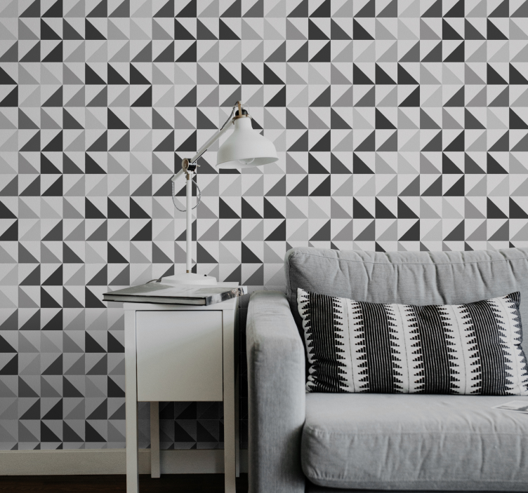 Papier peint géometrique réseau de triangles géométriques - TenStickers