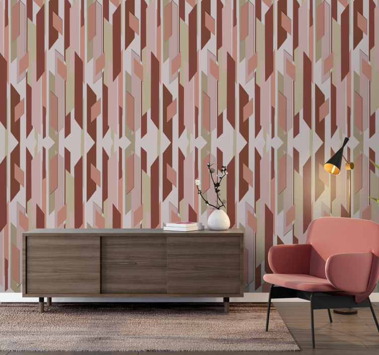 Papier peint géometrique abstrait géométrique - TenStickers