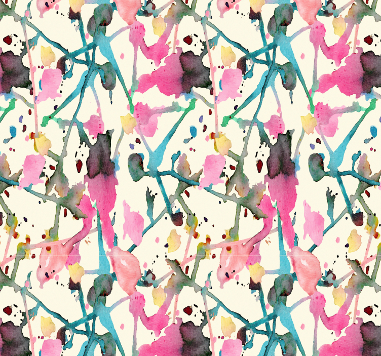 Papier peint chambre graphique art de l'aquarelle - TenStickers