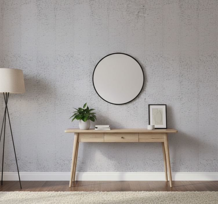 Papier peint imitation pierres béton gris texturé - TenStickers