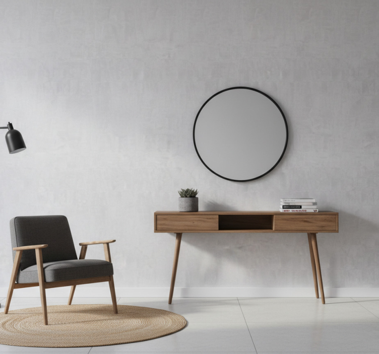 Papier peint imitation pierres effet béton gris - TenStickers