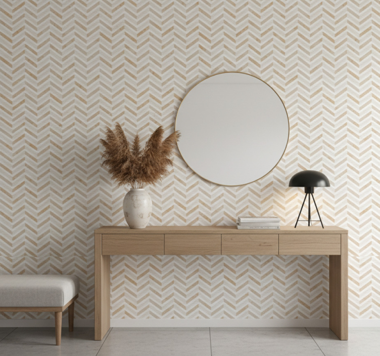 Papier peint imitation pierres marbre blanc mat cuisine - TenStickers