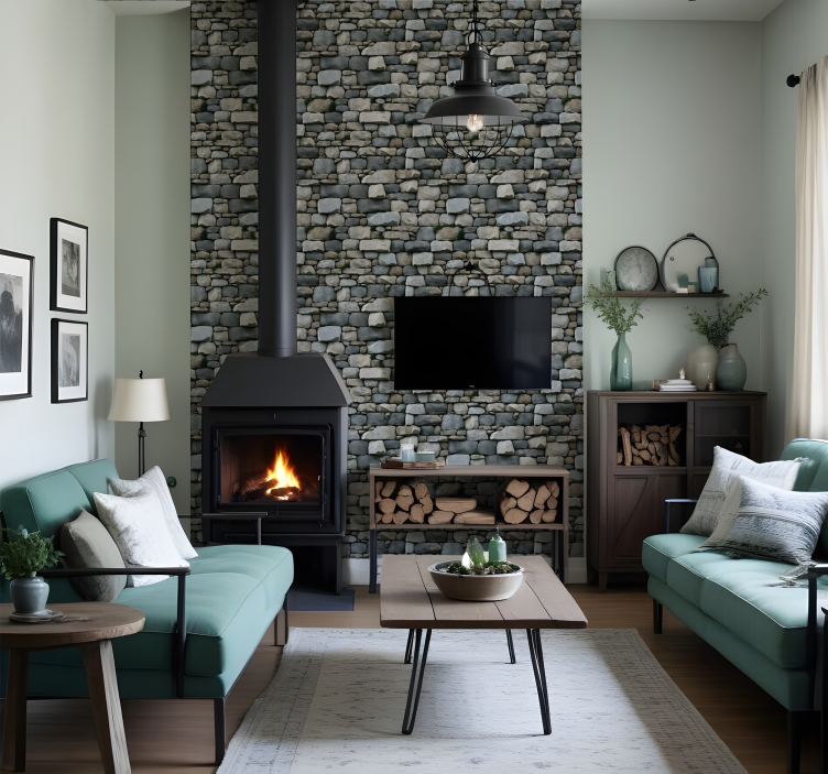 Papier peint imitation pierres modèle réaliste - TenStickers