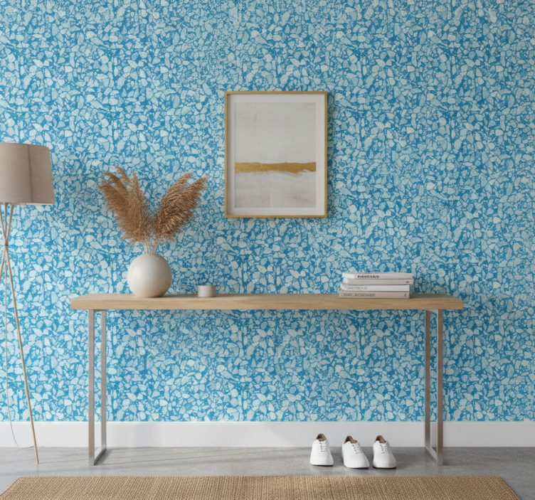 Papier peint imitation pierres mosaïque azur détente - TenStickers