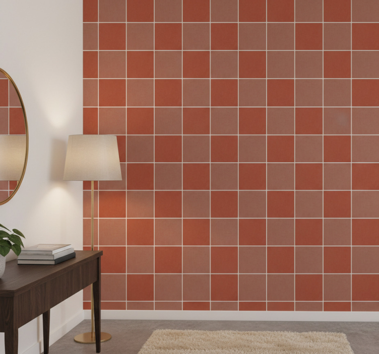 Papier peint imitation pierres sienne - TenStickers