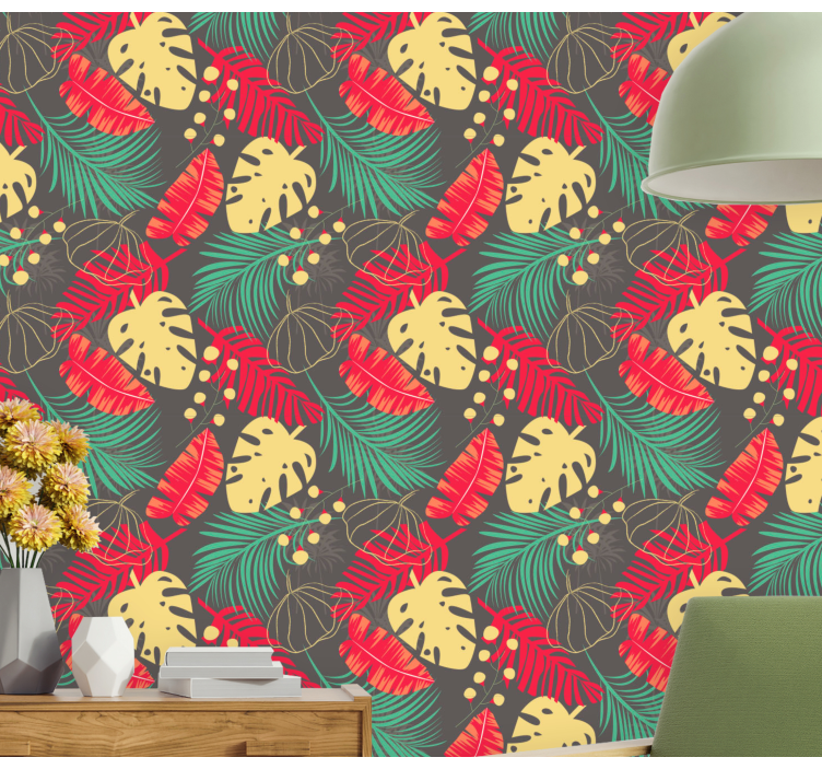 Papier peint jungle motif de monstre tropical - TenStickers