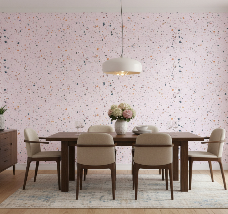 Papier peint marbre éclats géométriques colorés - TenStickers