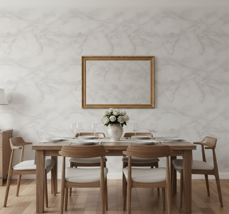 Papier peint marbre effet tourbillon neutre - TenStickers