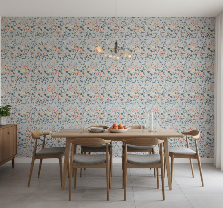 Papier peint marbre formes abstraites vibrantes - TenStickers