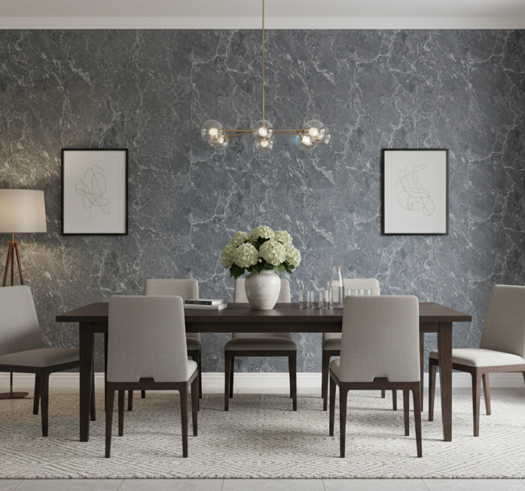 Papier peint marbre gris moderne - TenStickers