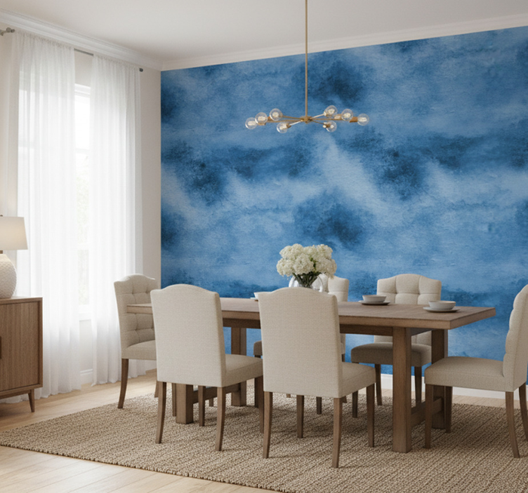 Papier peint marbre texture bleue élégante - TenStickers