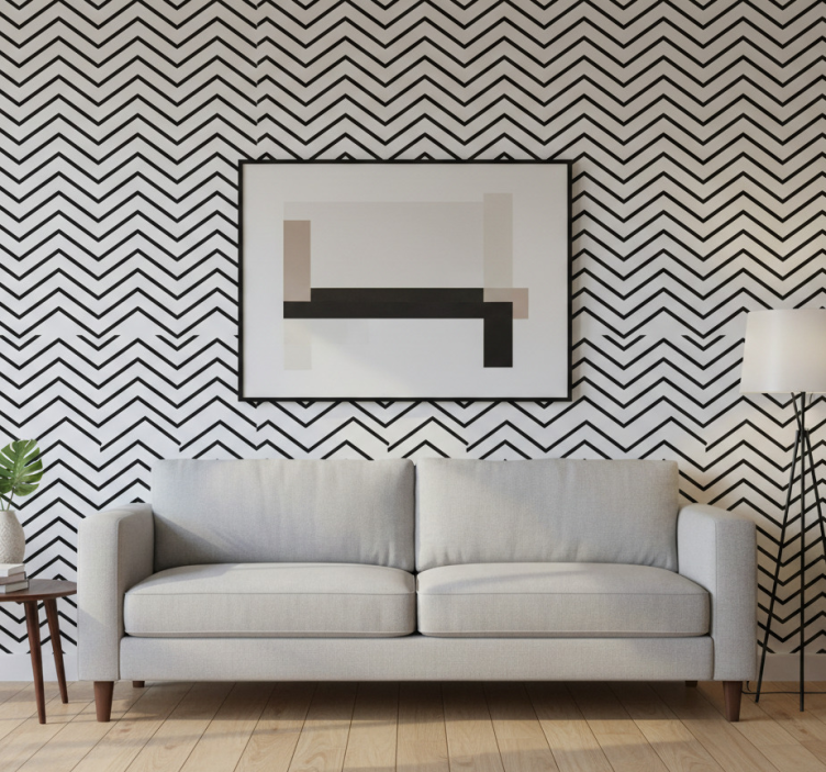 Papier peint moderne motif chevron - TenStickers