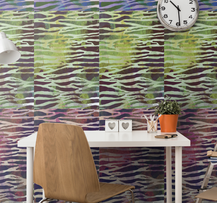 Papier peint animaux imprimé zèbre abstrait - TenStickers