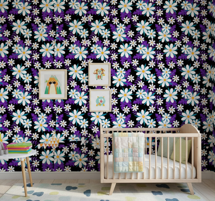 Papier peint nature affichage floral coloré - TenStickers