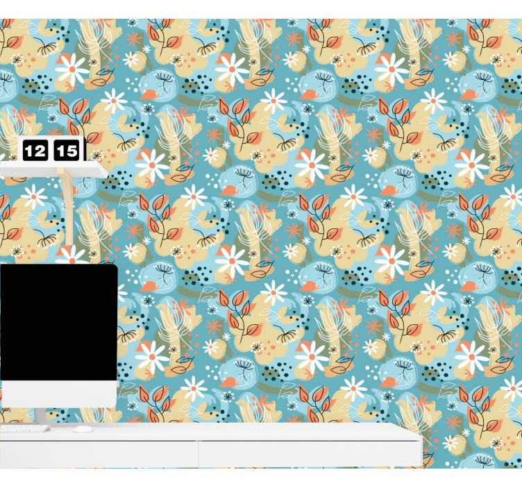 Papier peint floral brise florale - TenStickers