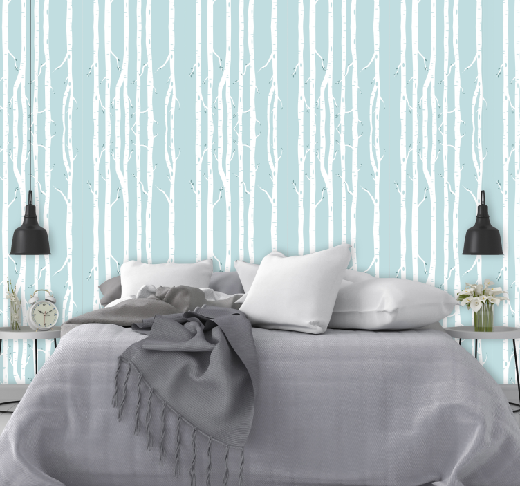 Papier peint arbre élégants troncs fins - TenStickers