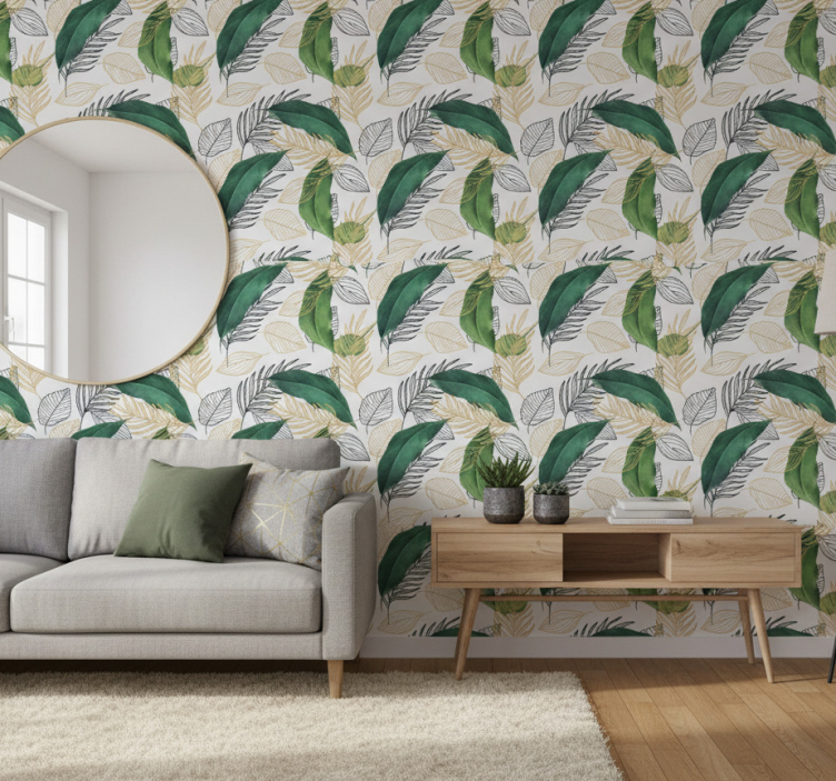 Papier peint nature feuillage luxuriant - TenStickers